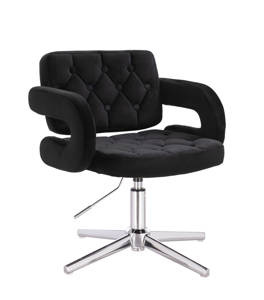 HR8403CROSS Scaun Neagră Catifea