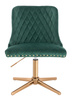 HR940CROSS Scaun Verde din Catifea cu Bază Aurie