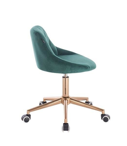HR1054K Scaun Verde Catifea cu Bază Aurie