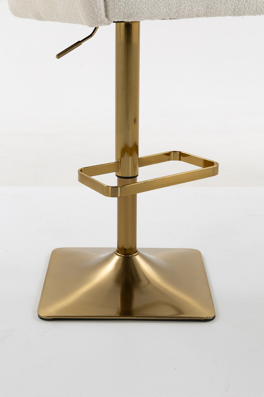 HR250KW Scaun Crem Boucle Bază Aurie