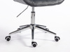 HR350K Scaun Grafit din Catifea Bază Cromata