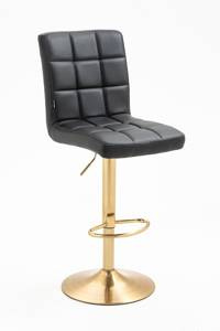 HC1015W Scaun Neagră cu Bază Aurie