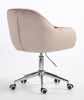 HR2055K Scaun Latte din Catifea cu Bază Cromata