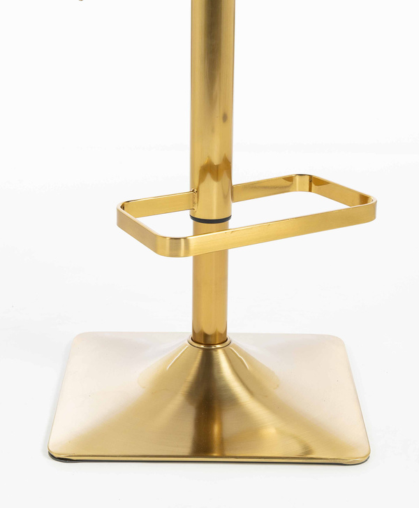 HR250KW Scaun Catifea Reiată Premium Ruloare Curry Galben Bază Aurie