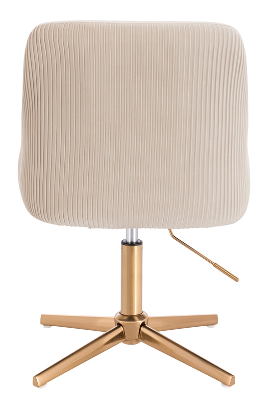 HR920CROSS Scaun Crem din Catifea cu Bază Aurie