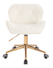 HR111K Scaun Crem Boucle cu Bază Aurie
