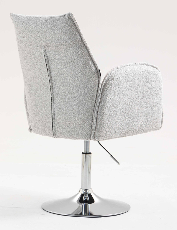 HR280N Scaun Gri Boucle cu Bază Cromata