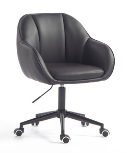 HR2055K Scaun Neagră din Piele Ecologica cu Bază Neagră