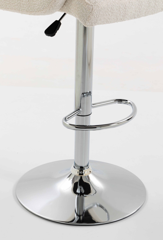 HR8404W Scaun Crem Boucle cu Bază Cromata