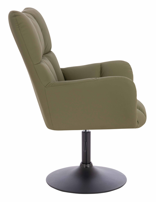 HR650N Scaun Khaki Piele Ecologica Premium Soft cu Bază Neagră