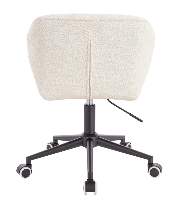 HR111K Scaun Crem Boucle cu Bază Neagră