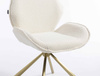 HR350 BAZĂ STEA Scaun Crem din Boucle Bază Aurie