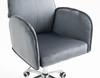 HR280K Scaun Grafit din Catifea cu Bază Cromata