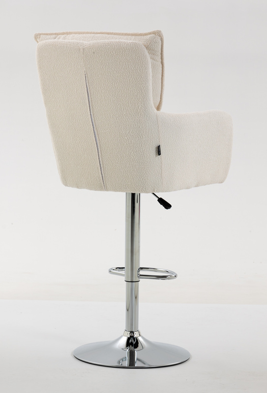 HR250W Scaun Crem Boucle Bază Cromata