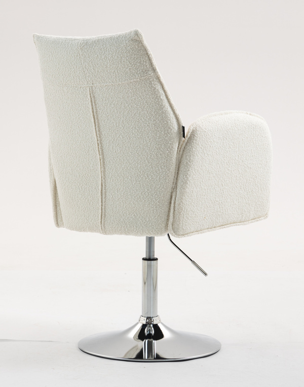 HR280N Scaun Crem Boucle cu Bază Cromata