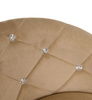 HR948W Scaun Latte din Catifea cu Bază Cromata