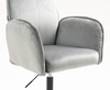 HR280N Scaun Gray din Catifea cu Bază Neagră
