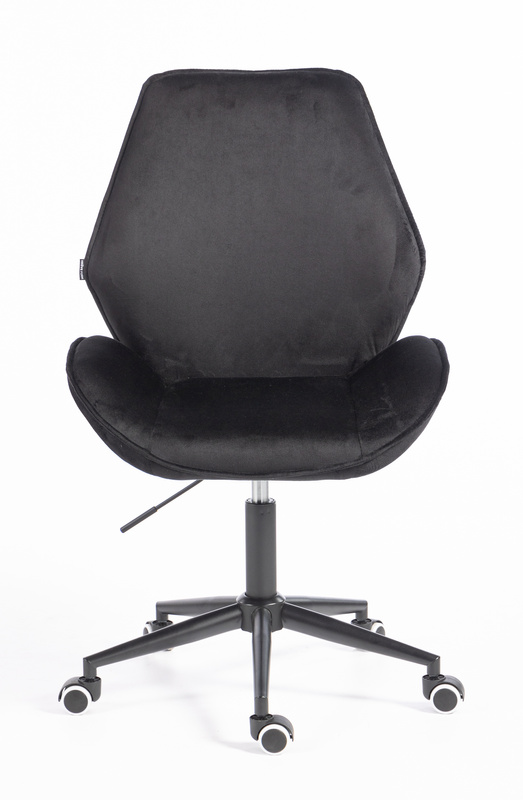 HR350K Scaun Neagră din Catifea Bază Neagră