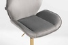 HR350N Scaun Gray din Catifea Bază Aurie