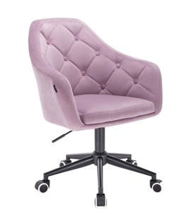 HR831K Scaun Catifea Mov cu Bază Neagră