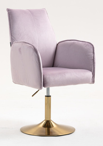 HR280N Scaun Mov din Catifea cu Bază Aurie