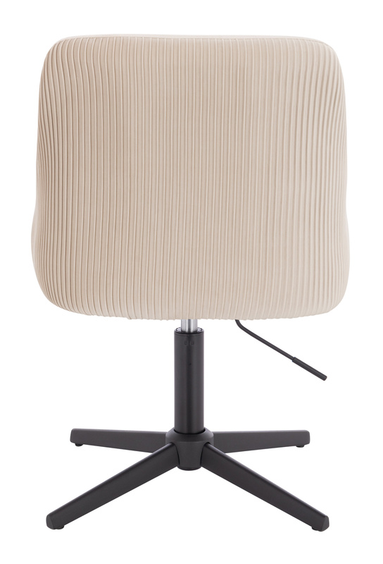HR920CROSS Scaun Crem din Catifea cu Bază Neagră