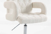HR8404CROSS Scaun Crem Boucle cu Bază Cromata