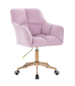 HR550K Scaun Mov Catifea cu Bază Aurie