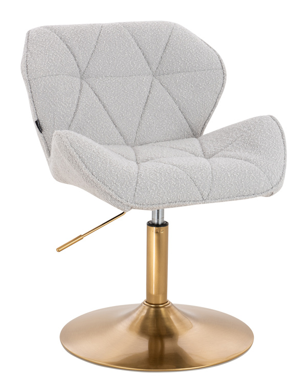 HR111N Scaun Gri Boucle cu Bază Aurie