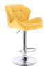 HR111W Scaun Galbenă Velur Bază Cromata