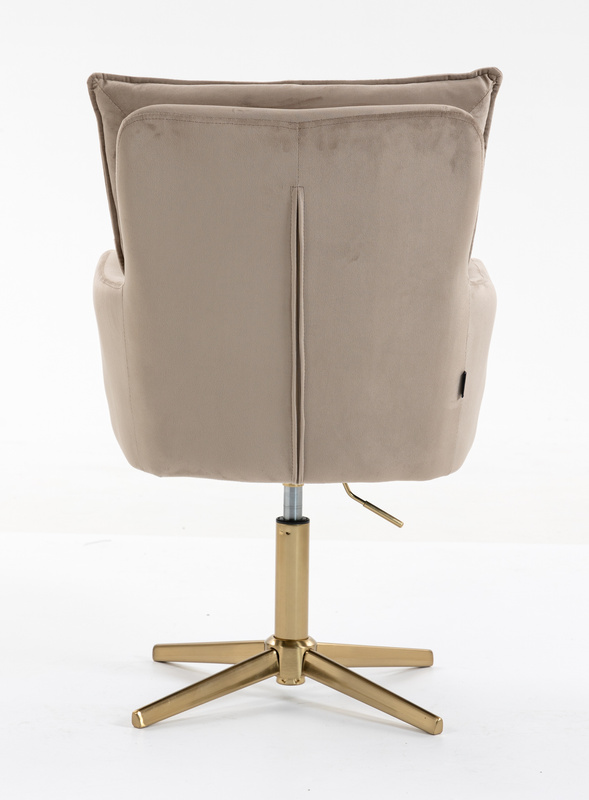 HR250CROSS Scaun Catifea Latte Bază Aurie