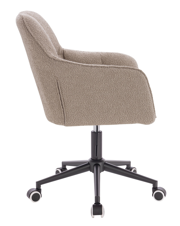 HR550K Scaun Latte Boucle cu Bază Neagră