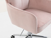 HR250K Scaun Catifea Roz Pudra Bază Cromata