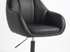 HR2055N Scaun Neagră din Piele Ecologica cu Bază Neagră