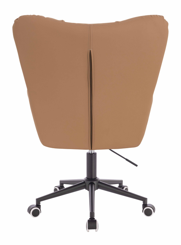 HR650K Scaun Caramel Piele Ecologica Premium Soft cu Bază Neagră