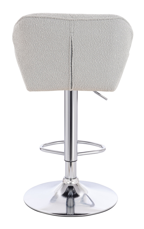 HR111W Scaun Gri Boucle cu Bază Cromata