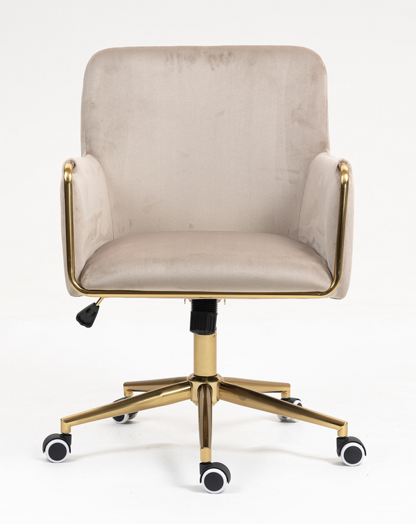 HR4318K Scaun Latte Catifea cu Bază Aurie