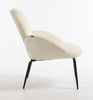 HR2045 Scaun Crem Boucle cu Bază Neagră