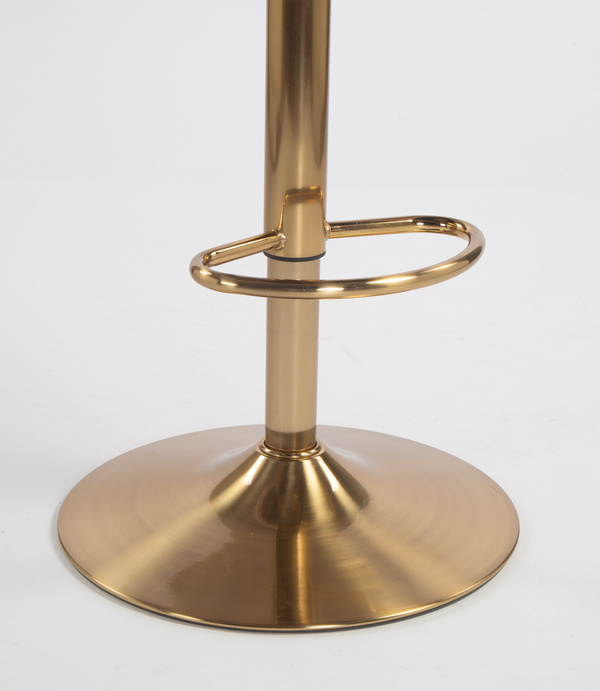 HR2055W Scaun Roz Pudra din Catifea cu Bază Aurie