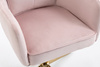 HR250CROSS Scaun Catifea Roz Pudra Bază Aurie