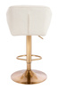 HR111W Scaun Crem Boucle cu Bază Aurie