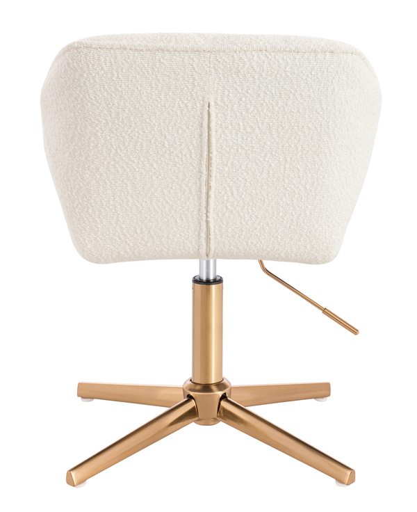 HR111CROSS Scaun Crem Boucle cu Bază Aurie