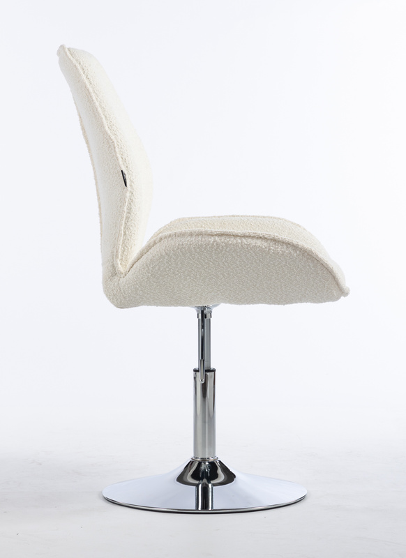 HR350N Scaun Boucle din Catifea Bază Cromata