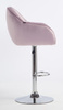 HR2055W Scaun Mov din Catifea cu Bază Cromata