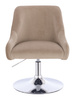 HR920N Scaun Latte din Catifea cu Bază Cromata