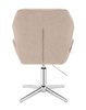 HR212CROSS Scaun Latte Boucle cu Bază Cromata