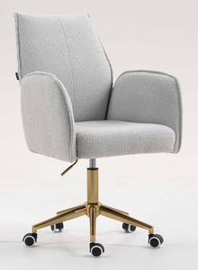 HR280K Scaun Gri Boucle cu Bază Aurie