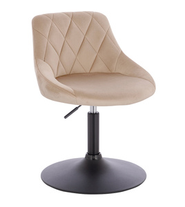 HR1054N Scaun Latte Catifea cu Bază Neagră