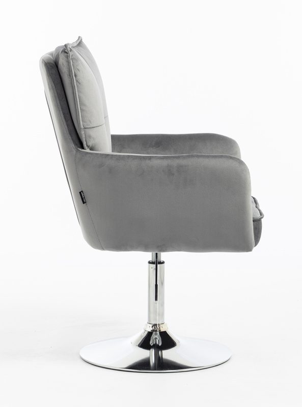 HR250N Scaun Catifea Grafit Bază Cromata