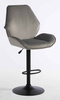 HR350W Scaun Gray din Catifea Bază Neagră